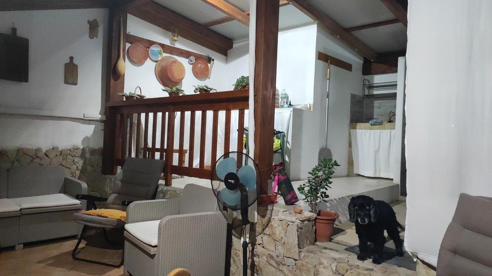 Villa Casa del Pino Porto Pino Esterno foto