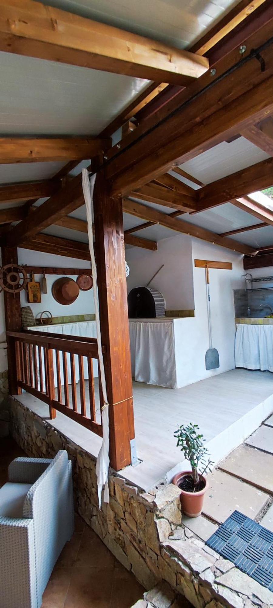 Villa Casa del Pino Porto Pino Esterno foto